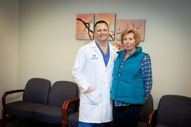 woman with doctor